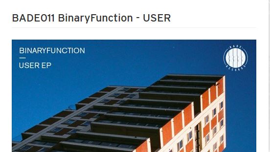 BinaryFunction – USER EP Review