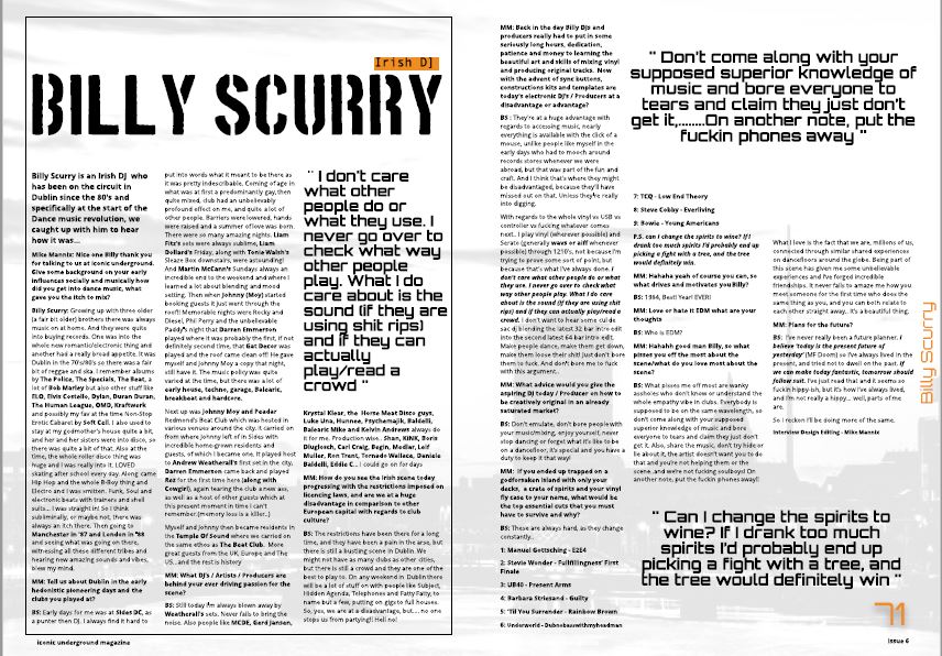 Billy Scurry Exclusive Interview